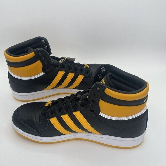 Adidas Top Ten Hi Top Mens Basketball Shoes Black Gold FZ5888 NEW - Picture 8 of 11